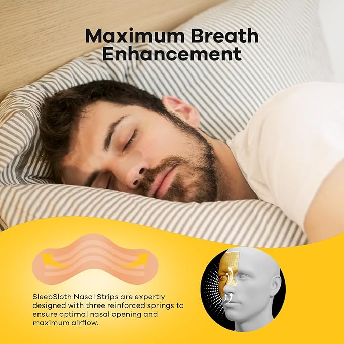 Nasal Strips for Snoring (36 Count), Extra Strength Nose Strips for Breathing, Anti Snoring Nasal Strips for Sleeping, Congestion Relief for Colds & Allergies, Sensitive Skin, Beige