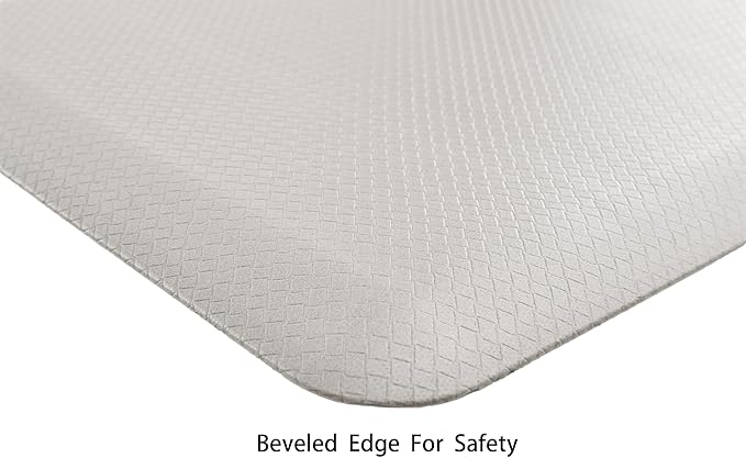 Anti Fatigue Kitchen Mat - Cushioned Non-Slip Waterproof Ergonomic Comfort Standing Mat for Kitchen, Sink, Laundry, Home & Office (Beige, 17.3"x28")