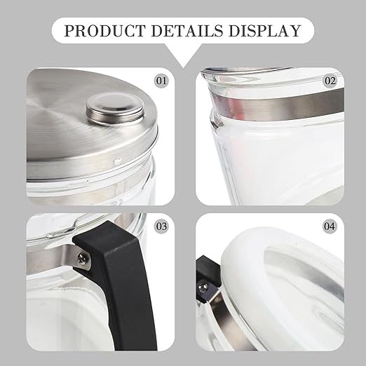 1 Gallon/ 4l Glass Water Bottle Carafe for Distiller,Replacement Distilled Water Jug Compatible with Counter Top Water Distiller Filter