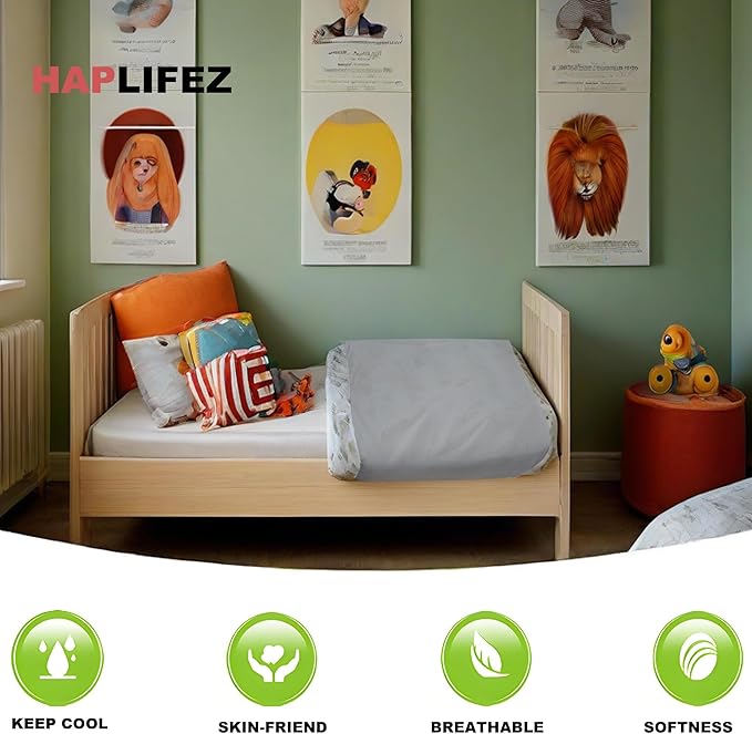 ‌Haplifez Sensory Bed Sheet, Sensory Compression Blanket‌, Weighted Blankets, Breathable Stretchable Bedding Fit, Lightweight Calming Sleep Solution, Grey, 38"x60"