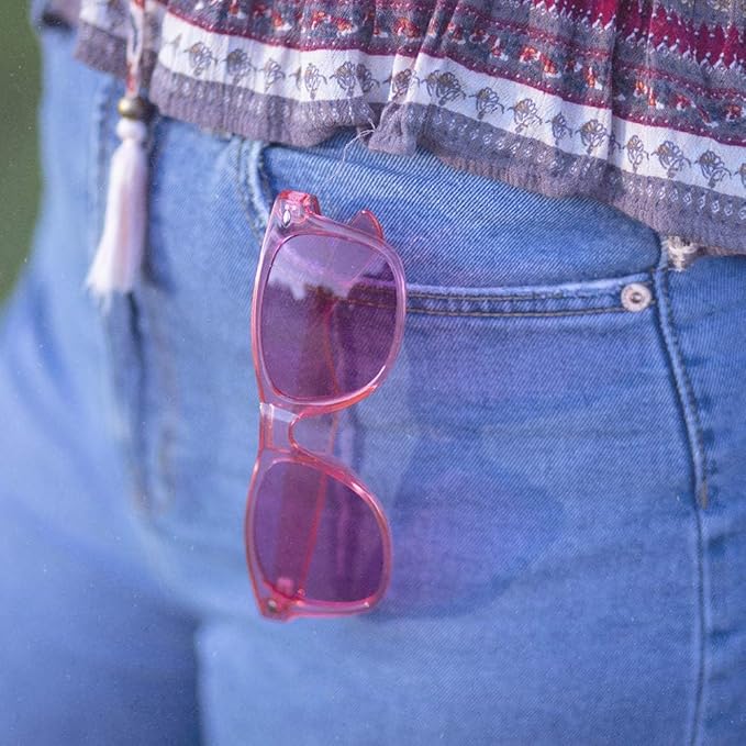 PURPLE CANYON Rose Color Therapy Glasses for Chakra Healing, Chromotherapy, and Mood