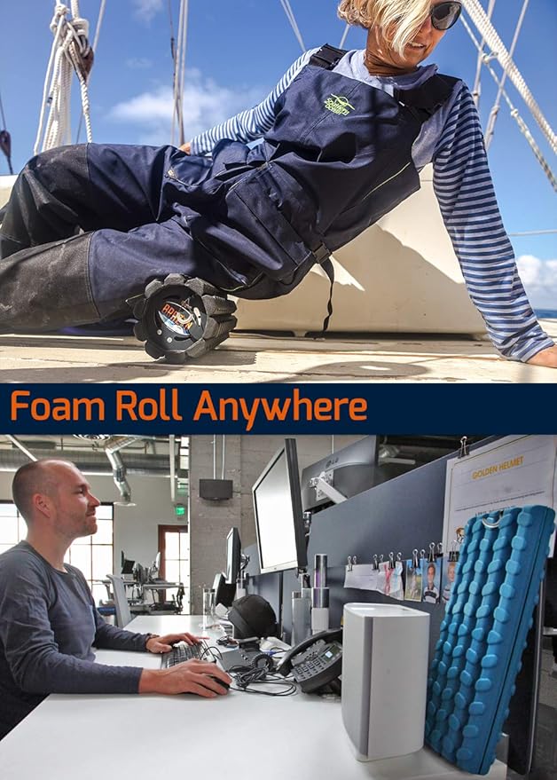 Brazyn Morph Foam Roller: Collapsible Travel Foam Roller for Back Pain Relief, Workout Muscle Recovery, Back Massager, Deep Tissue Leg Massage, Back Cracker (Sage, Traditional)