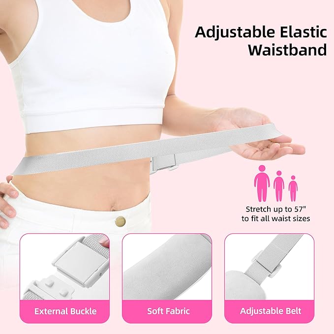 Portable Heating Pad Period Cramps: 2 Timer 6 Heat Levels 6 Vibration Modes Cordless Electric Heating Pad 3s Fast Heating Menstrual Heating Pad (Light Pink)