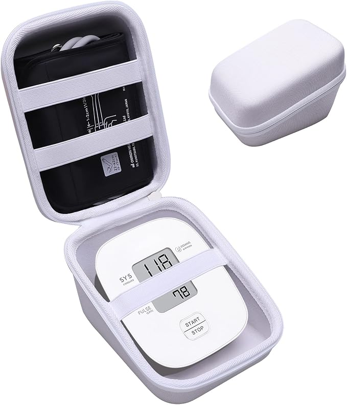 LTGEM Blood Pressure Monitor Case Compatible with OMRON Bronze BP5100 / BP5000 / 5 Series BP742N / BP7200 Blood Pressure Monitor, White(Case Only)