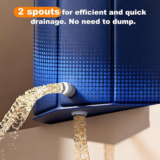 Portable Bathtub for Adult 27.5"x27.5" Collapsible Cold Plunge Bathtub Foldable No Installation Ice Bath Tub for Shower Stall, Bathroom Hot SPA Soaking Standing Tub