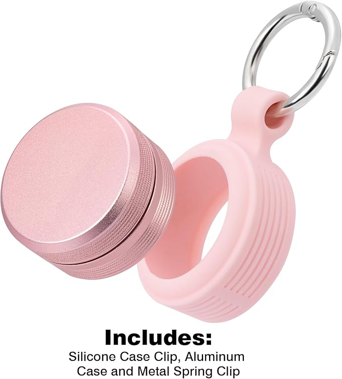 Premium Keychain Case – Small Metal Pill Case Travel Pill Box, Waterproof Durable Pill Holder Container, Portable Medicine Pill Organizer for Earplugs, Jewelry, Compatible with Loop, Vibes & Eargasm