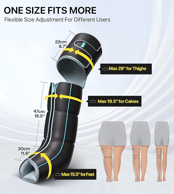 ALLJOY Christmas Gifts for Men Women, Leg Massager for Circulation and Pain Relief FSA, Sequential Compression Boots for Leg Recovery, Leg Massager with Heat and Compression