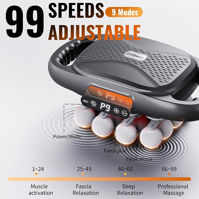 Upgraded 16-Head Massage Gun, Electric Deep Tissue Body Massager, Professional Muscle Massager Tool for Easing Shoulder, Back, Neck, Legs, 9 Modes / 99 Speeds, Massage Gifts for Women, Men