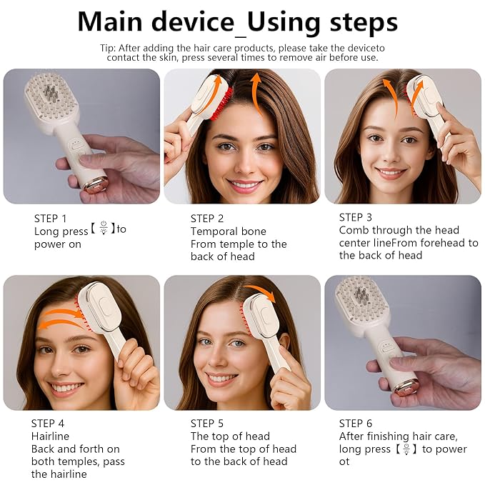 Laser Therapy Hair Growth Comb, Red Light Therapy for Hair Growth, Electric Scalp Massager for Healthier Hair