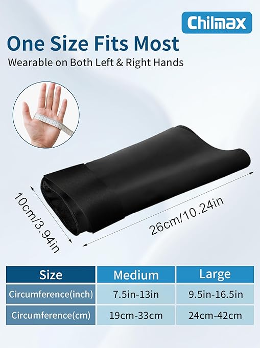 Wrist Ice Pack Wrap for Hand, Thumb & Arm with Extended Coverage, Carpal Tunnel Cooling Sleeve for Better Putting On & Off, Cold Gloves Reusable