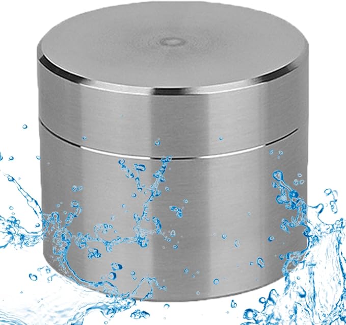 awakentti Stainless Steel Pill Case, Waterproof Pill Storage Box Travel, Larger Capacity, Advanced Protection, Travel Pill Organizer for Storing Daily Pill, Supplement (M)