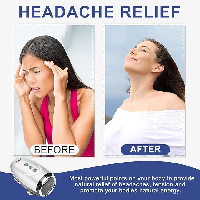 Specialty Hairdressing Massager/Cordless Handheld Massager,USB Charge Neck/Legs/Hand/Face Massager, 2 Massage Nodes 2600AMH (Silver-1)