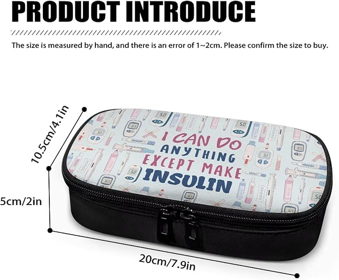 Rnyleeg Diabetic Bags for Supplies Reusable Insulin Bag for Women Men Small Diabetic Supplies Storage for Home Medicine Carrying Case Glucose Meter Cases