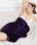 Alomidds Weighted Lap Blanket 7lbs, Cozy Breathable Flannel Weighted Lap Pad for Adults, Small Weighted Blanket for Travel, Sleeping, Couch, Purple, 29" x 24"