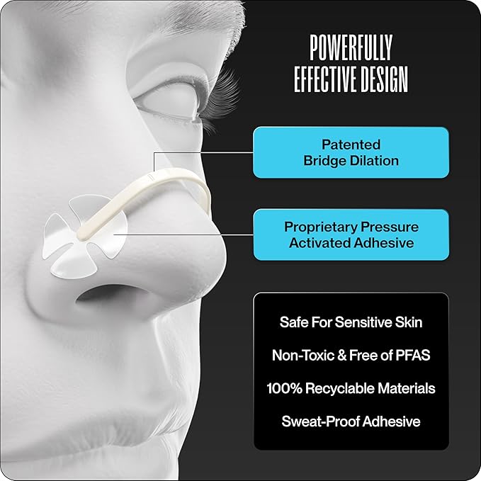 Dream Recovery Second Wind Nasal Strips - Nose Strips for Breathing, Sleep and Athletic Performance - Snore Relief and Congestion Support - Sand, 360 Count