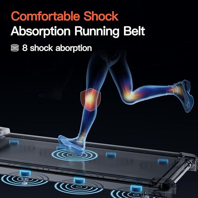 Under Desk Treadmill with Incline, Mini Walking Pad, Treadmills for Home Office, Portable Walking Treadmills with Wheel