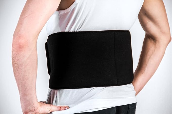 Cryopak Cold and Hot Therapy Wrap, Black, Latex-Free, Non-Toxic, for Back, Abdomen, Hip, Sports Injury Prevention, Recovery (Back/Abdomen). kit Includes Flexible Gel Compress, Sleeve and Strap.