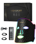 7 Mode Red Light Therapy Mask for Face, FDA-Cleared Portable LED Face Mask with Remote for Wrinkles, Acne & Skin Tone at Home, Near-Infrared 850nm Red Light Therapy Mask, Black