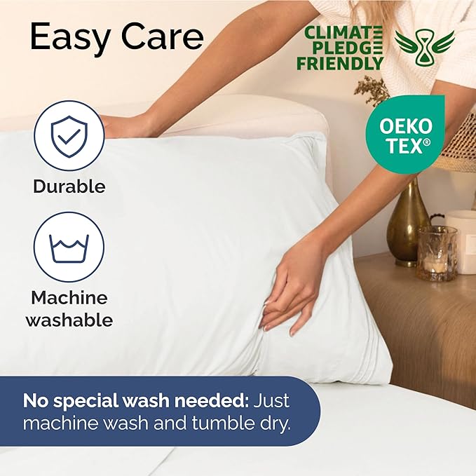 Twin XL Size 3 Piece Sheet Set - Extra Soft, Breathable And Cooling Sheets - Hotel Luxury Bed Sheets for Women & Men - Deep Pockets, Easy-Fit & Wrinkle-Free Sheets - Antique White Oeko-Tex Bed Sheets