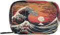 Vnurnrn Pill Case Vintage Japan Wave Print, Pill Box 7 Days Travel Pill Organizer Bag with Zipper, Portable Weekly Case Vitamin Supplement Holder for Travel Daily Use