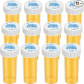 Empty Plastic Medicine Pill Bottles with Child Resistant Caps (12 Pack), 13 Dram Small Prescription Vial Medicine Containers Travel Pill Bottles Clear Pill Case Organizers