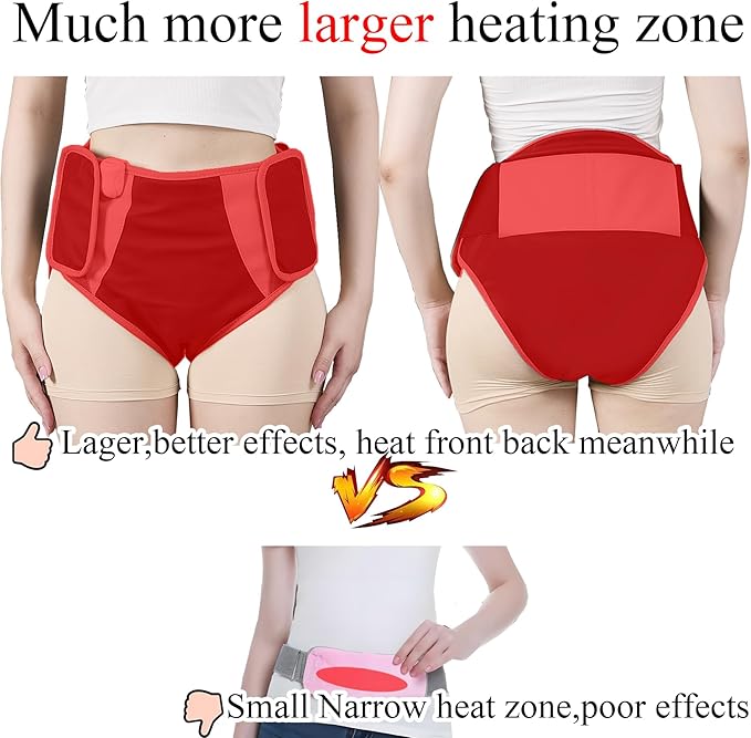 Buttock Lower Abdomen Belly Hip Heating Pad Massage Brace Period Heating Pad Massager Electric Back Abdomen or Belly Massage Pad Menstrual Buttock Belly Pain Relief, Shape Shorts ab Machine