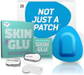 Not Just a Patch & Skin Glu Combo Pack,Adhesive Patches for CGM and Infusion Site, Compatible with Dexcom G4 G5 G6 & MiaoMiao Sensors, Plus CGM Patch Barrier Wipes, (20 Blue Patches & 40 Wipes)