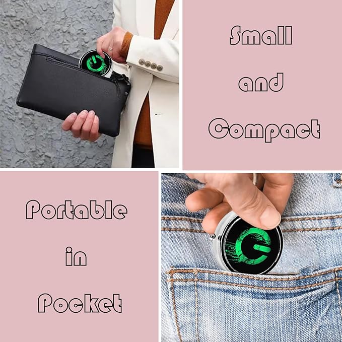 Metal Pill Organizer - 3-Compartment Mini Round Pill Case for Pocket & Purse, Portable Vitamin Holder, Easy-Open Design for Travel - Power Button