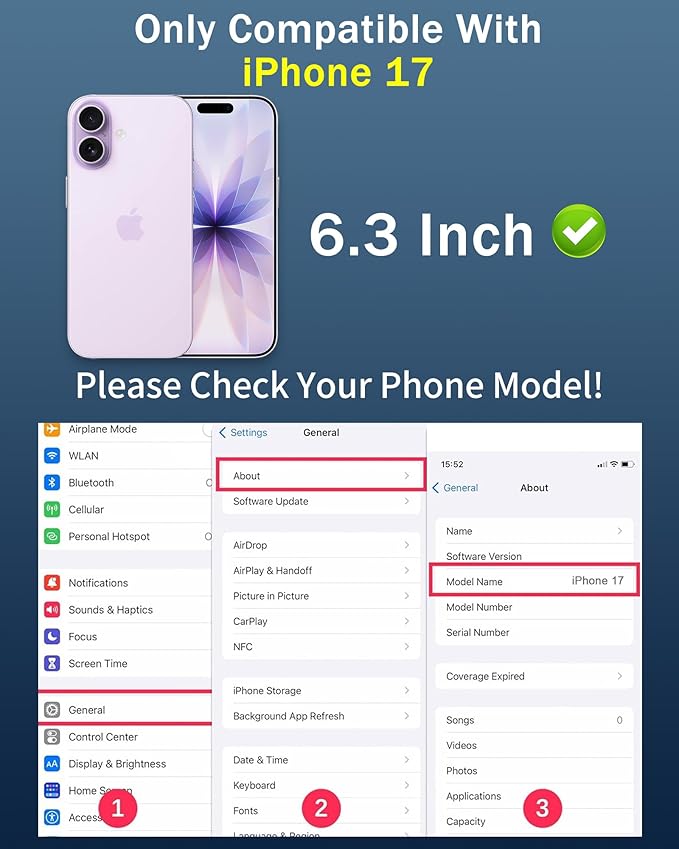 2 Pack Privacy Screen Protector for iPhone 17 Gradient Colorful Anti-Spy Tempered Glass for iPhone17 25° Anti Blue Ligh Anti-Scratch Film with Installation Frame (6.3 inch Blue)