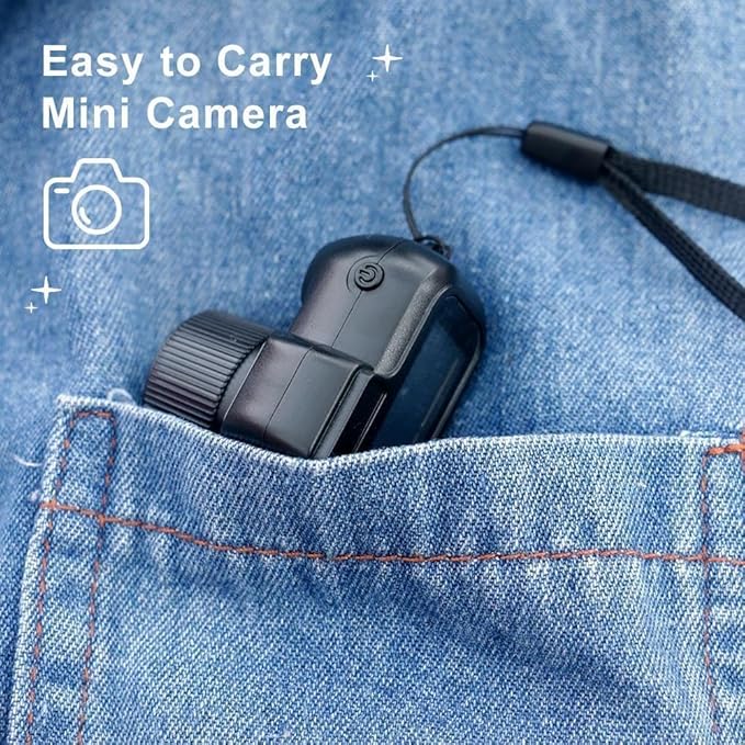 Galatee Keychain Camera, 1080P mini Pixel, Micro mini DV/Camcorder, Portable chainwith Eight Filters, Long Battery Life for Indoor and Outdoor use (64G)