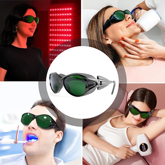 Laser Safety Glasses IPL 200-2000nm, IPL Laser Hair Removal Glasse, Red Light Therapy and Laser Cosmetology Operator Eye Protection.