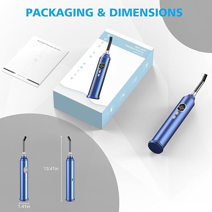 Red Light Therapy with Removable Tip, 2-in-1 Near Infrared & Red Light Therapy for Face Body with Timer and 4 Modes for Pain Relief of Muscles Joints, 660/850/940nm Light Therapy Torch for Travel Home