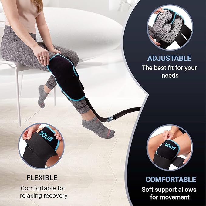 Versatile Joint Wrap for use with Cryotherapy Unit - Simplifies Attaching Pad to Joints - for Post Surgery and Injury Recovery - 2 Strap Hook/Loop Accommodates Universal Pad (Sold Seperately)