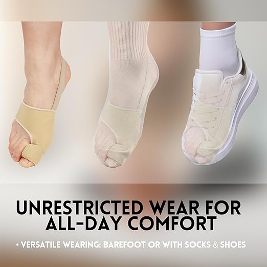 2 PCS Bunion Corrector for Women & Men - Big Toe Straightener with Splint & Pads,Breathable & Comfortable Big Toe Alignment Splint,Bunion Pain Relief Socks for Day/Night Support