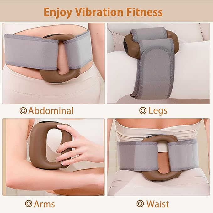 Hands-Free Mini Massage Gun with Heat & Waist Belt - Portable Deep Tissue Percussion Massager for Neck Shoulder Muscle Recovery - Compact 5-Speed Body Shaping Massager Gift for Men Women
