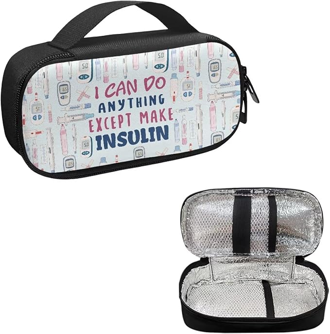 Rnyleeg Diabetic Bags for Supplies Reusable Insulin Bag for Women Men Small Diabetic Supplies Storage for Home Medicine Carrying Case Glucose Meter Cases
