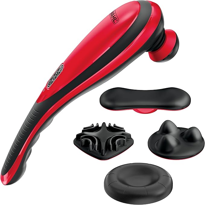 Wahl Cordless Lithium Ion Deep Tissue + Percussion Massager for Neck and Shoulder Pain, Massage Tool with 5 Modes & Attachments That Provide Joint and Sciatica Pain Relief, FSA Eligible – 3025692