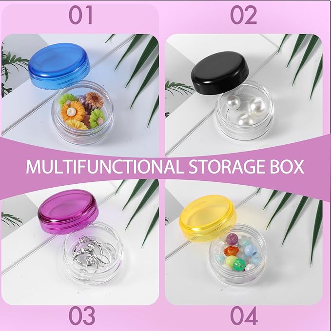 7Pcs Small Pill Case, Portable Mini Travel Pill Container, Compact Daily Storage Boxes Suitable Wallets Pockets Handbags White Blue Purple Black Yellow Red