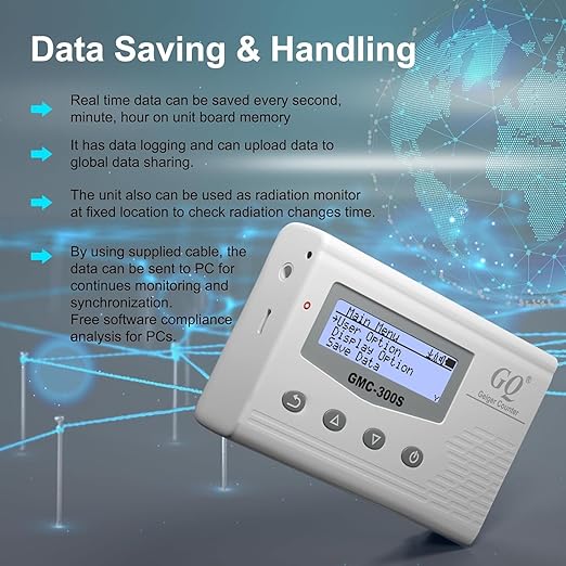 GQ GMC-300S Digital Nuclear Radiation Detector Monitor Meter Geiger Counter Radiation Dosimeter (Yellow Silicon Case)