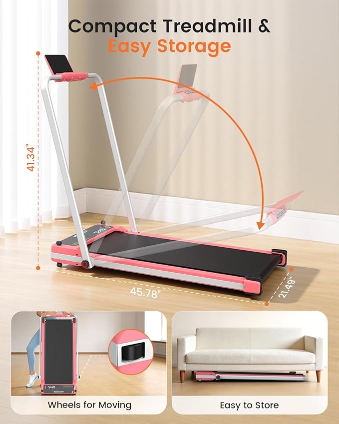 ANCHEER Walking Pad Treadmill with Foot Massage, Versatile Dual-Sided Walking Pad with Incline and Handle Bar, 3.5HP Foldable Treadmill for Home/Office/Apartment, 0.6-7.5MPH