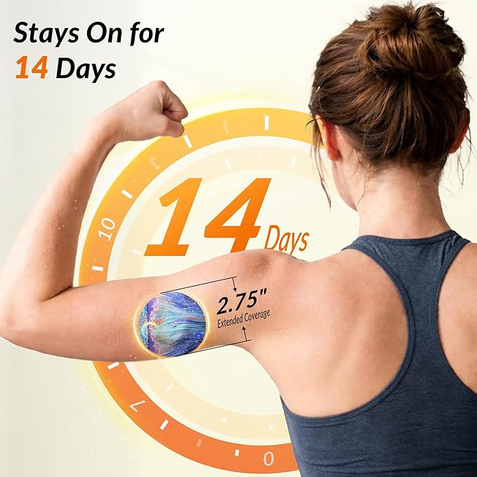 Libre 3 & Plus Sensor Covers Waterproof, Amolyfe 10 Pack Freestyle Libre 3 Sensor Covers, Bump-Proof with Hard Cap for Free Style Glucose Sensor, Easy-Peel Tab 14-Day Protection (Galaxy)