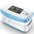 YM504 Pulse Oximeter, 4 Color TFT-OLED 20 × Memory Oxygen Monitor Fingertip, Blood Oxygen Saturation Monitor with Alarm, Batteries and Lanyard (Blue)