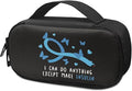 Rnyleeg Blue Ribbon Butterfly Diabetic Bags for Supplies Black Insulin Cooler Travel Case Portable Diabetic Travel Cases for Insulin Pens Diabetes Supply Case with Handle