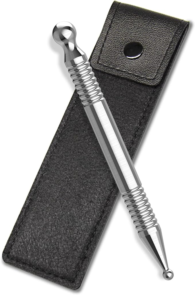 TMJ Relief Acupressure Tool – Stainless Steel Acupuncture Pen for Jaw Clenching, Facial Reflexology & Full Body Trigger Point Massage