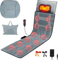 Full Body Massage Mat with Heating, Detachable Shiatsu Neck Massager, Vibration Massage Mats with Lumbar Pillow, 9 Vibration 3 Timer Settings, Gift for Men Women Parents Christmas