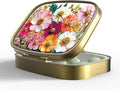 Small Pill Box Pill Case with Mirror Retro Pocket 2 Compartment Pill Holder for Purse or Pocket Bronze Portable Medicine Vitamin Container Fish Oil and Supplement Storage BPA-Free