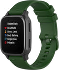 Compatible with Garmin Venu Sq Bands for Women Men, 20mm Quick Release Silicone Replacement Band Wristbands Straps Bracelet Fit for Garmin Vivoactive 3 Music, Forerunner 245 645 (Army Green)