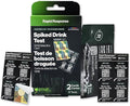 Rapid Response Spiked Drink Test - GHB Detection Card for Beverages. Easy to use, Safe, Avoid Drink Spiking. Drug Testing kit for Bars, Clubs, Parties, Compliant with California Law (2 Pack)