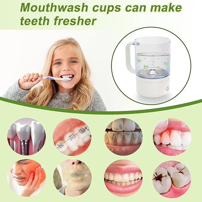 Ozone Water Cup personal care station11oz ozone generator water cup convert tap water into hydrogen rich & for refreshing oral flushing to enhance your daily health habits.