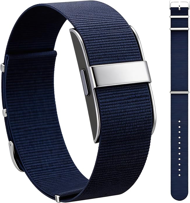 Nylon Strap Compatible with Hume Band - Soft Woven Breathable Replacement Strap Bands for Hume Health Band - 24/7 Wear, Adjustable Sport Wristband - Metal Buckle & Loop Closure for Secure